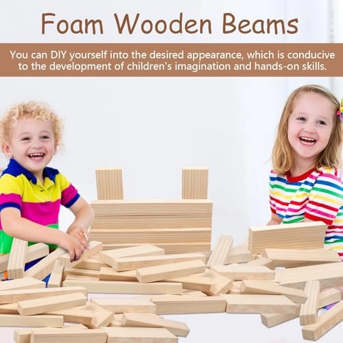 Foam Wooden Beam - 24 pcs Building Construction