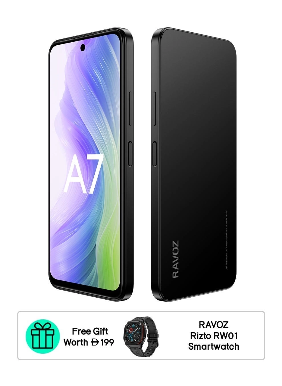 RAVOZ A7 - 12GB 128GB + Rizto RW01 + Beazt TWS