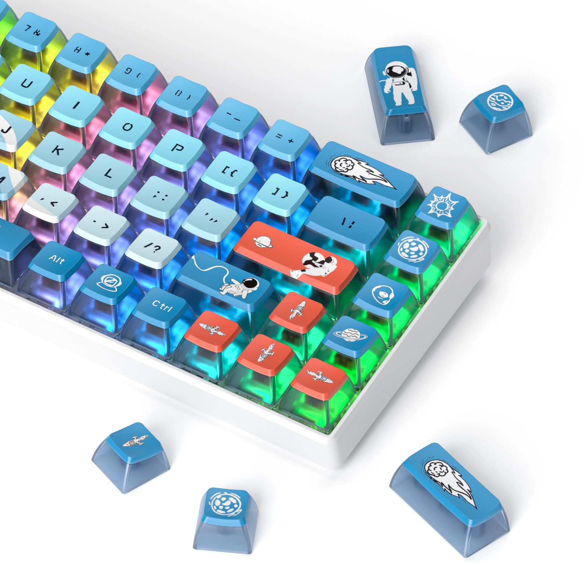 Pudding Keycaps - ASA profile 118-key Translucent