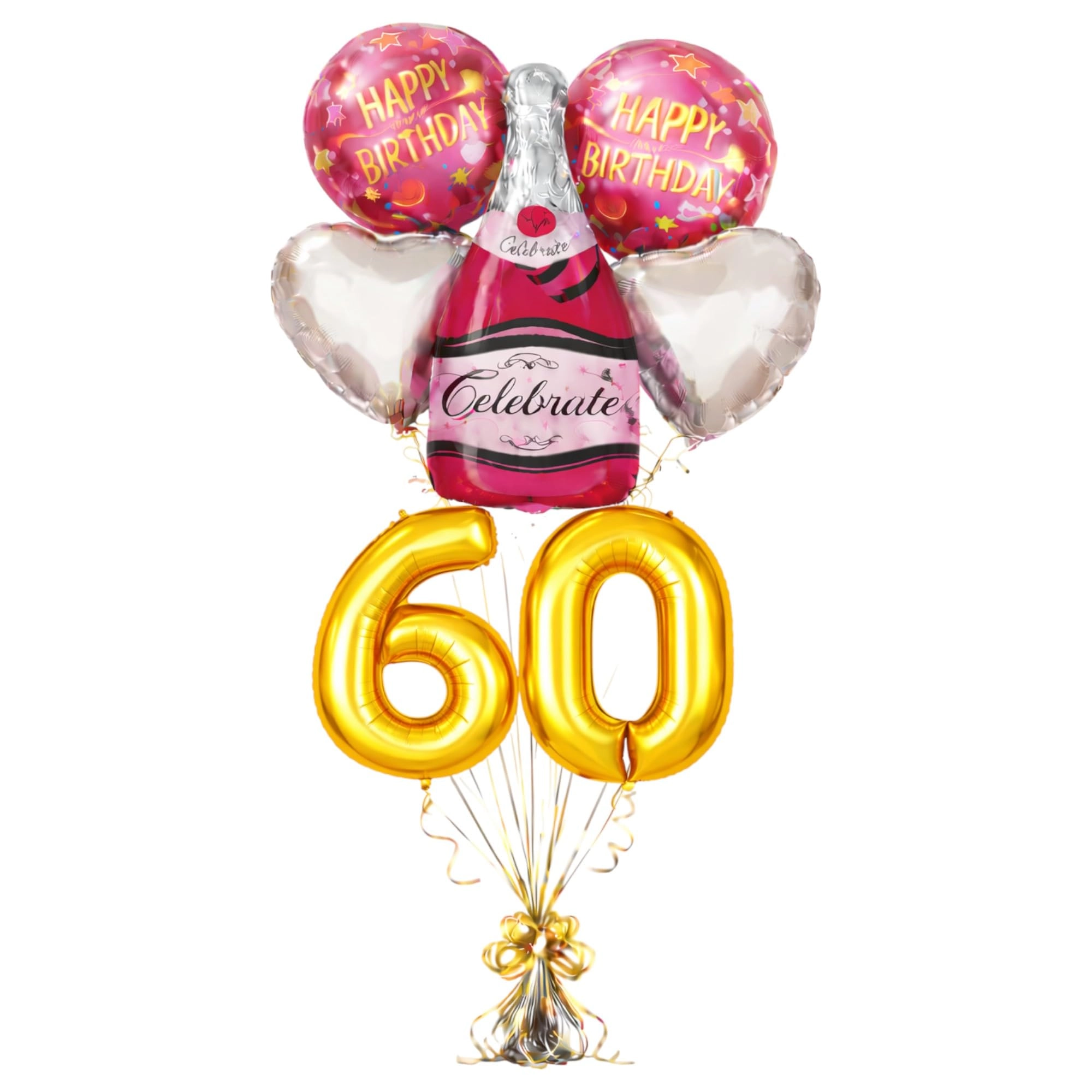 Infinity Saar Retail LLP Number 60 Birthday Balloons Set - 6 Count Birthday