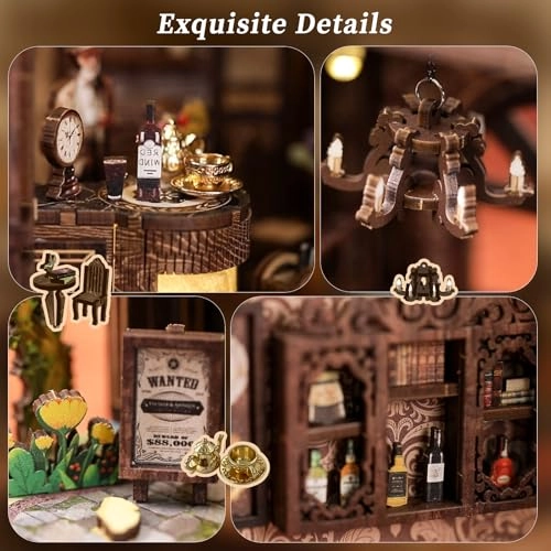 Book Nook Kit - Insertable Dust Protection Plate Miniature Dollhouses