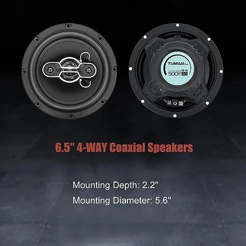 Car Speakers - 6.5-inch 4-way coaxial