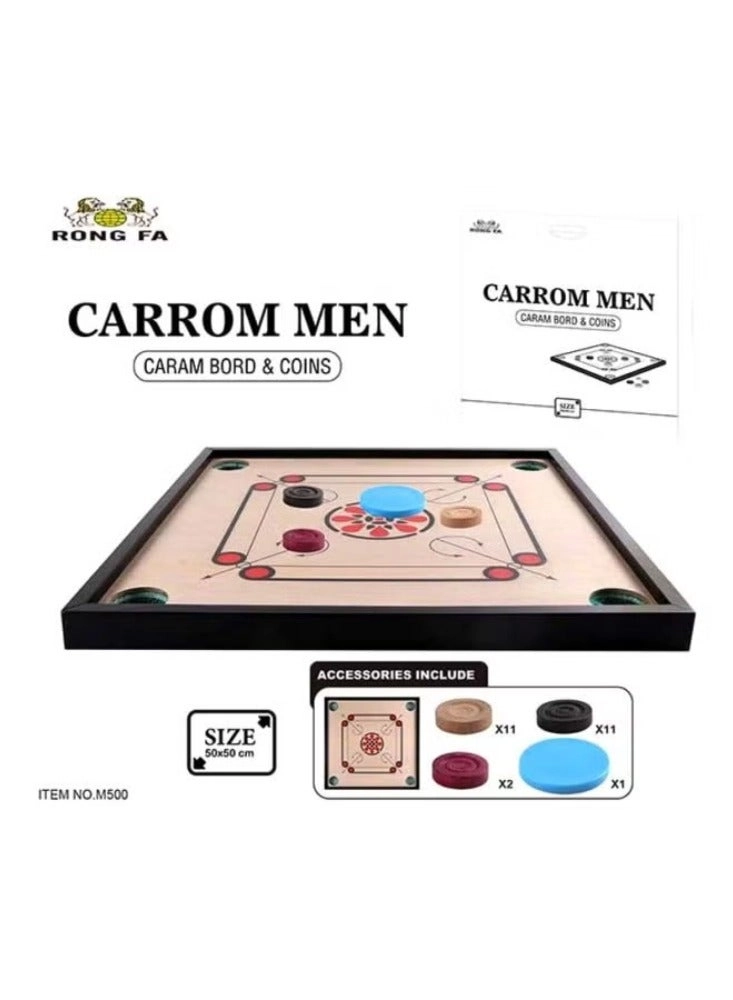 Carrom Board - Multicolour + Coins - 25 x Coins