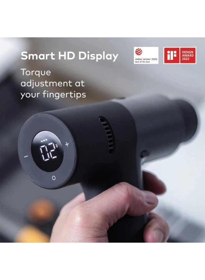 Cordless Brushless Drill Tool Kit - 35-Piece Rechargeable