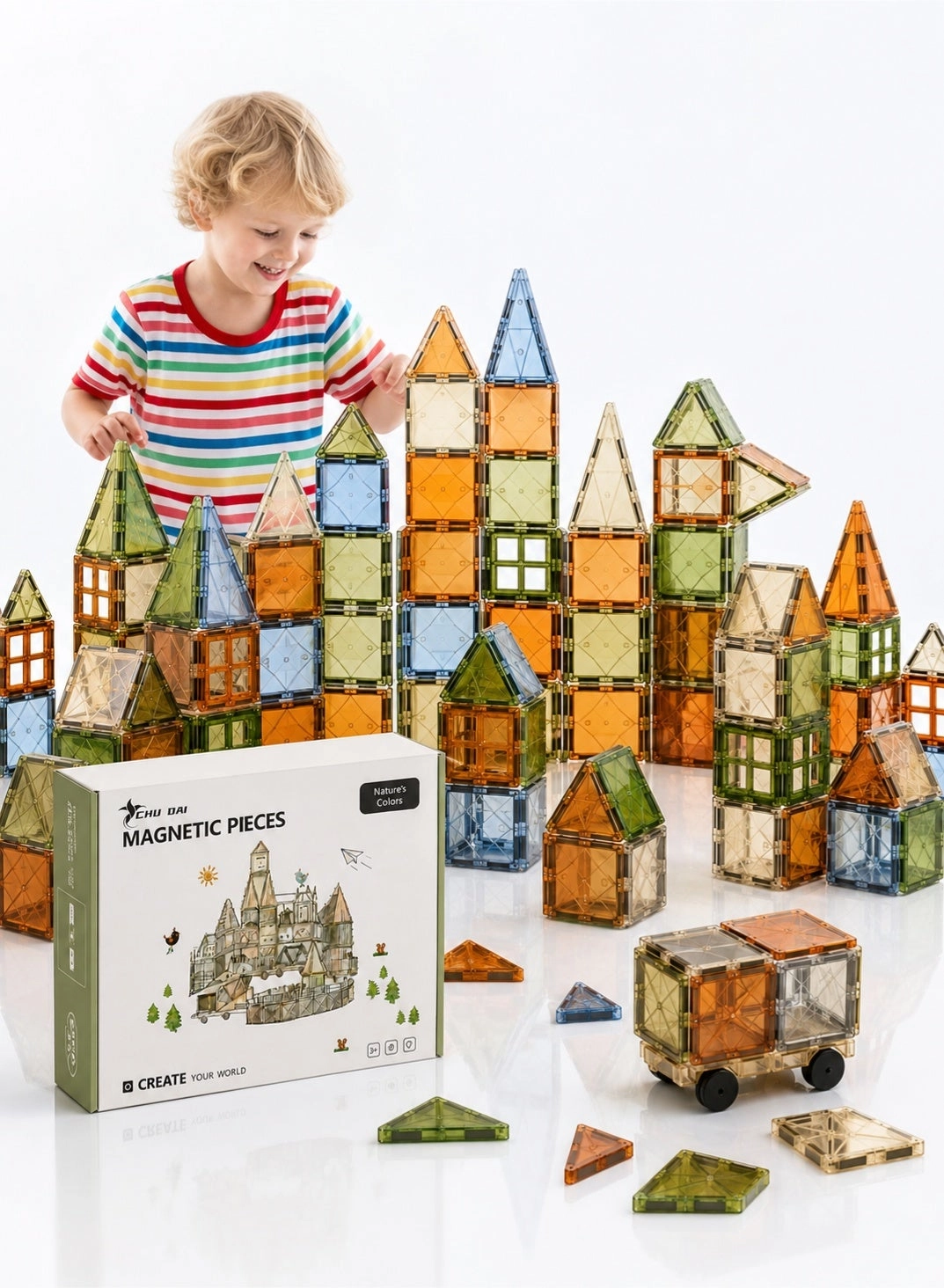 CHU DAI Magnet Building Tiles - 100pcs