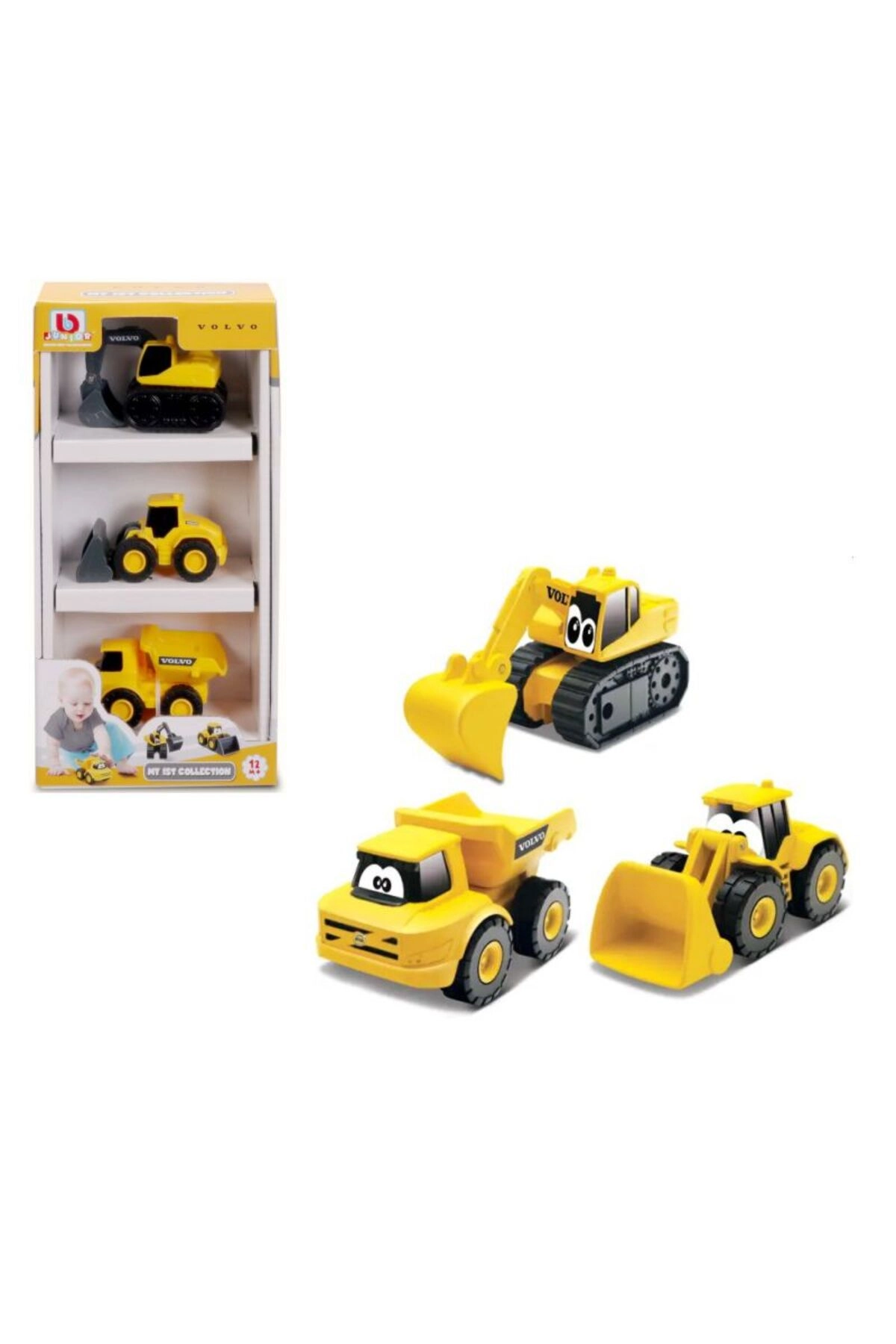 COLOR LAND CHILDRENS TOYS CENTER LLC Excavator + Wheel Loader + Dump Truck