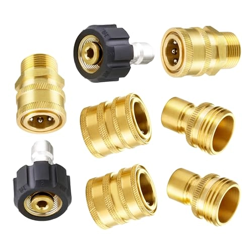 M MINGLE Ultimate Pressure Washer Adapter Set - Quick Disconnect Kit M22 Swivel 8-Pack
