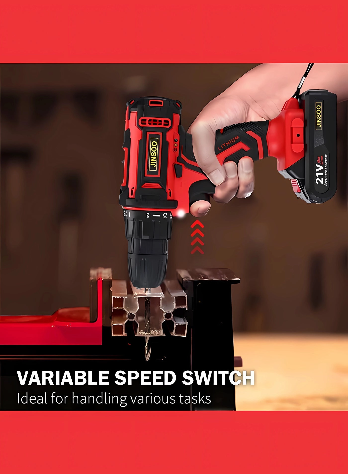 21v rechargeable drill - 2.0Ah lithium-ion 3/8-inch