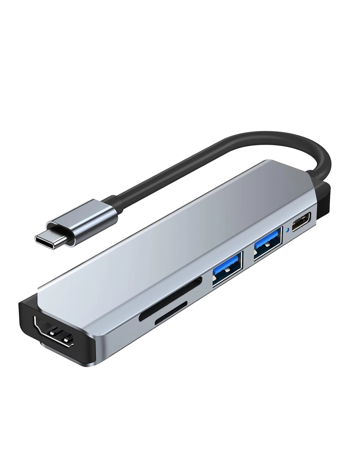 6-in-1 USB C Adapter - USB 3.0 5Gbps SD/TF Card Readers