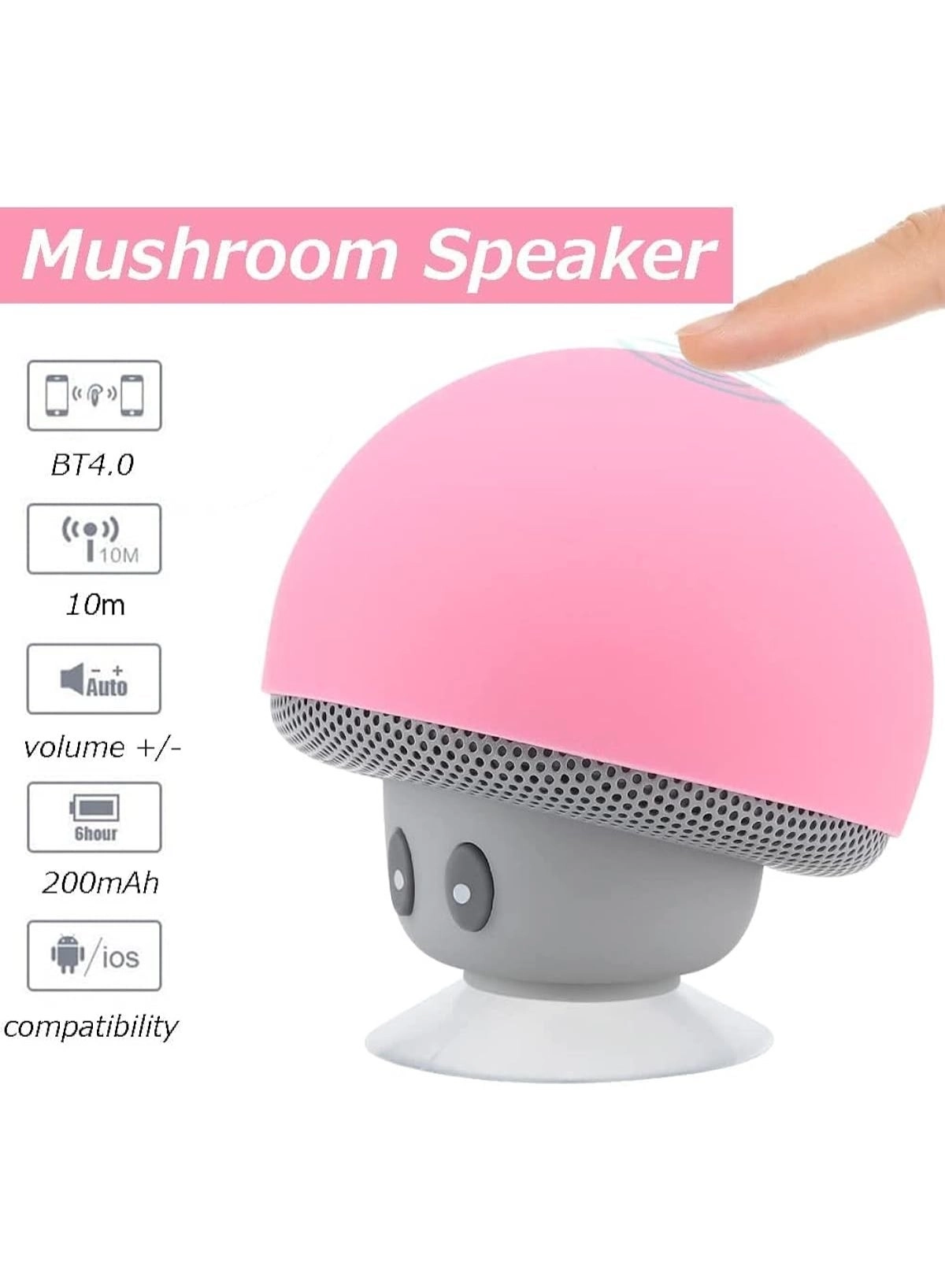 Mini Bluetooth Mushroom Speaker - 3W