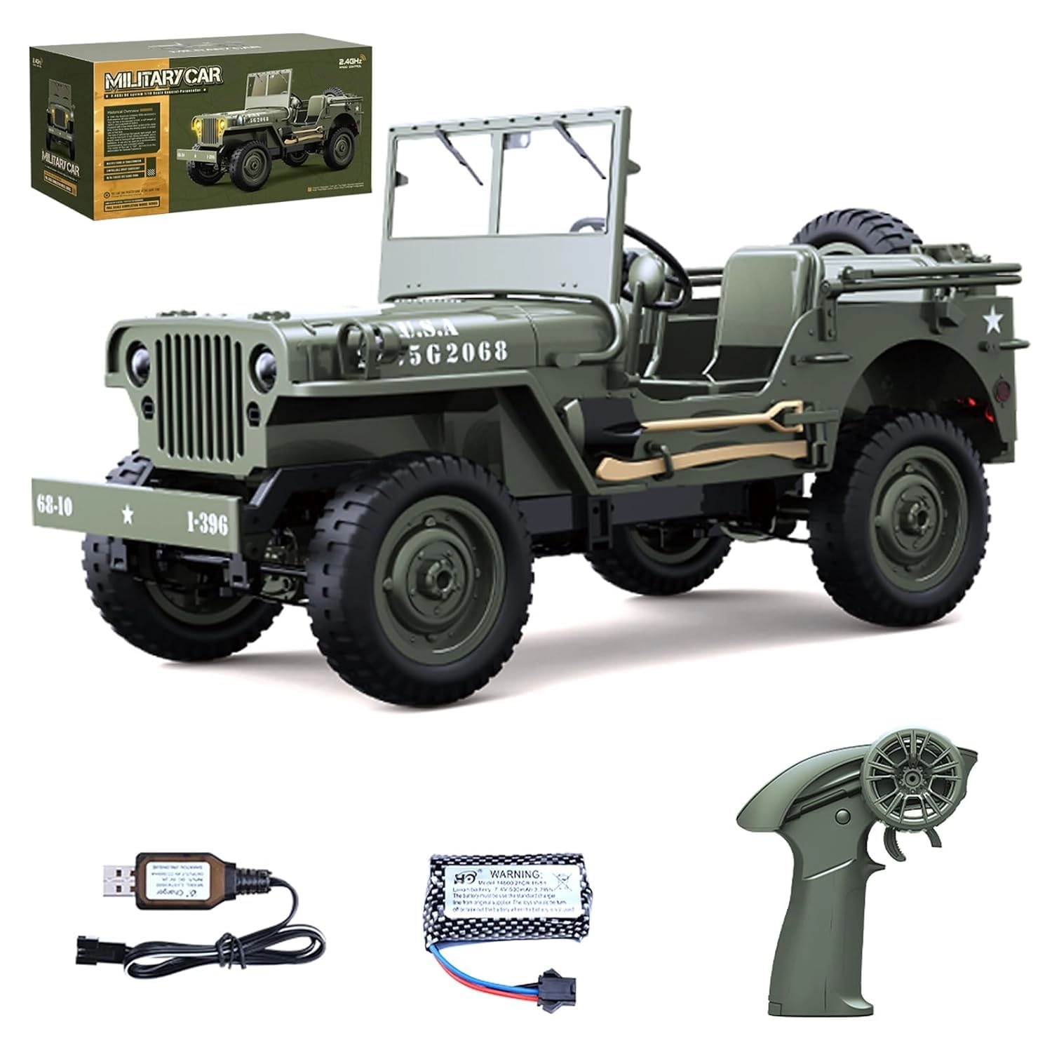 yaruu Willys Military Jeep - 1:10 Scale