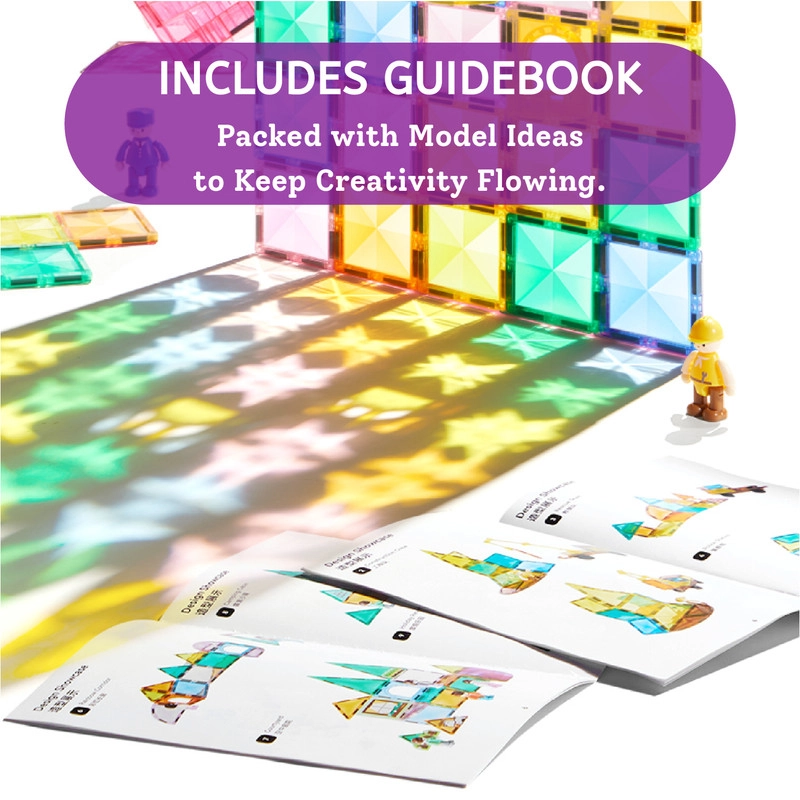 Colorful Magnetic Tiles - 32 pcs Family Time