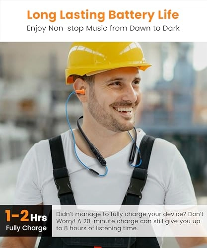 Noise Reduction Wireless Neckband Headphones - Bluetooth 5.3 In Ear