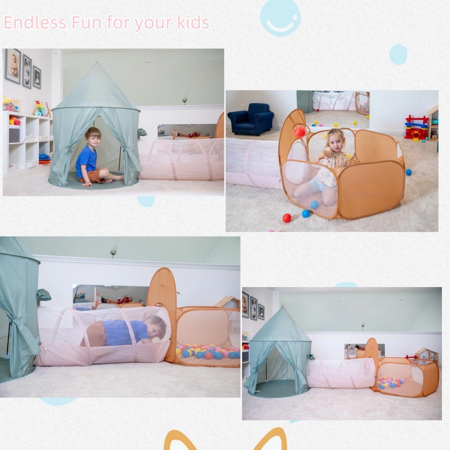 3 in 1 Pop Up Play Tent
