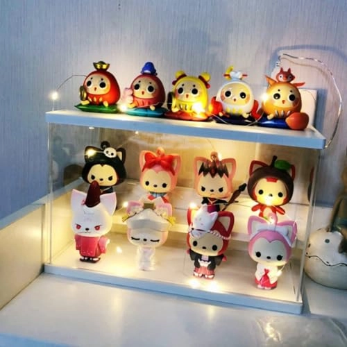 2 Tier Clear Acrylic Display Box - 9.8x4.5x5.9inch/25x11.5x15cm