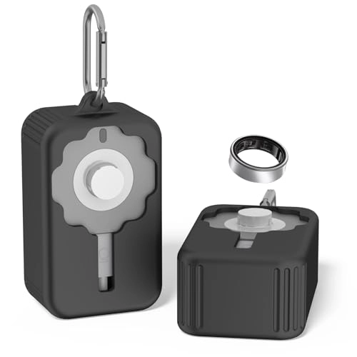 Silicone Charger Protector Cover - Compatible with Oura Ring 4 Charger Shockproof Black