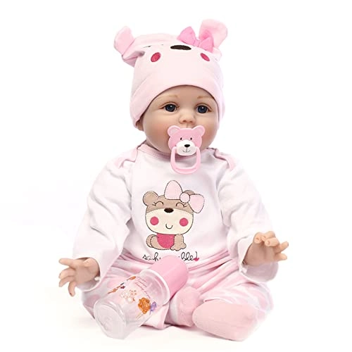 Reborn Baby Doll - 55cm/22in Soft Silicone Dressed