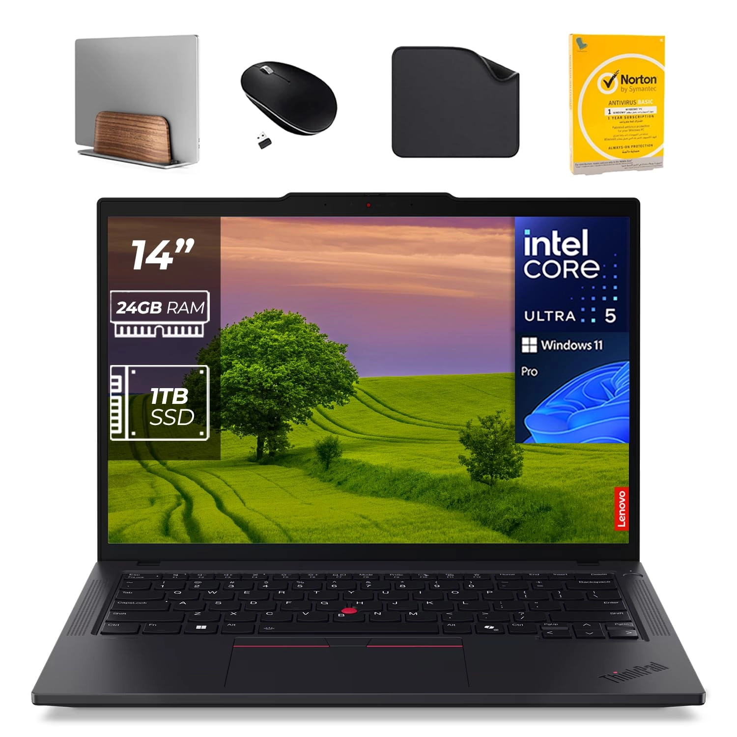 Lenovo ThinkPad T14 Gen 5 21ML000CGR - 14'' Core Ultra 5-125U 24GB DDR5 1TB SSD Bundle