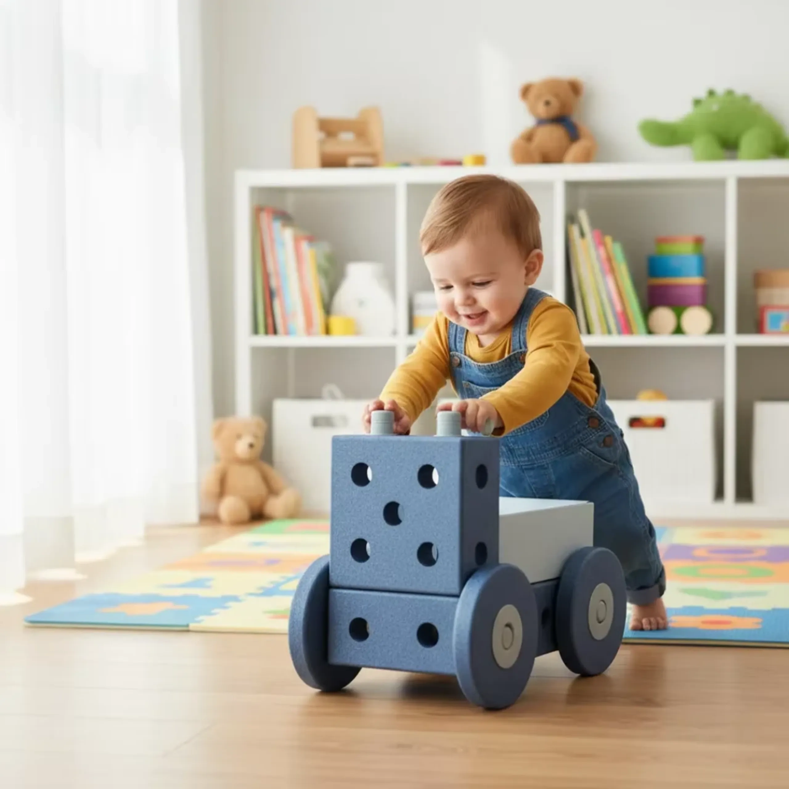 3-In-1 Baby Walker - Blue Suitable for 2 years & above