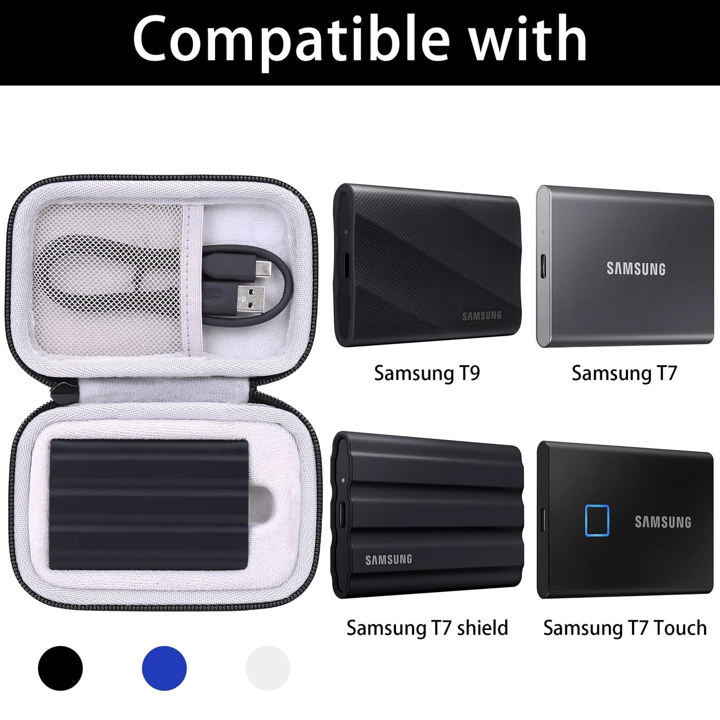 Hard Travel Case - 3TB 4TB 6TB 8TB 10TB