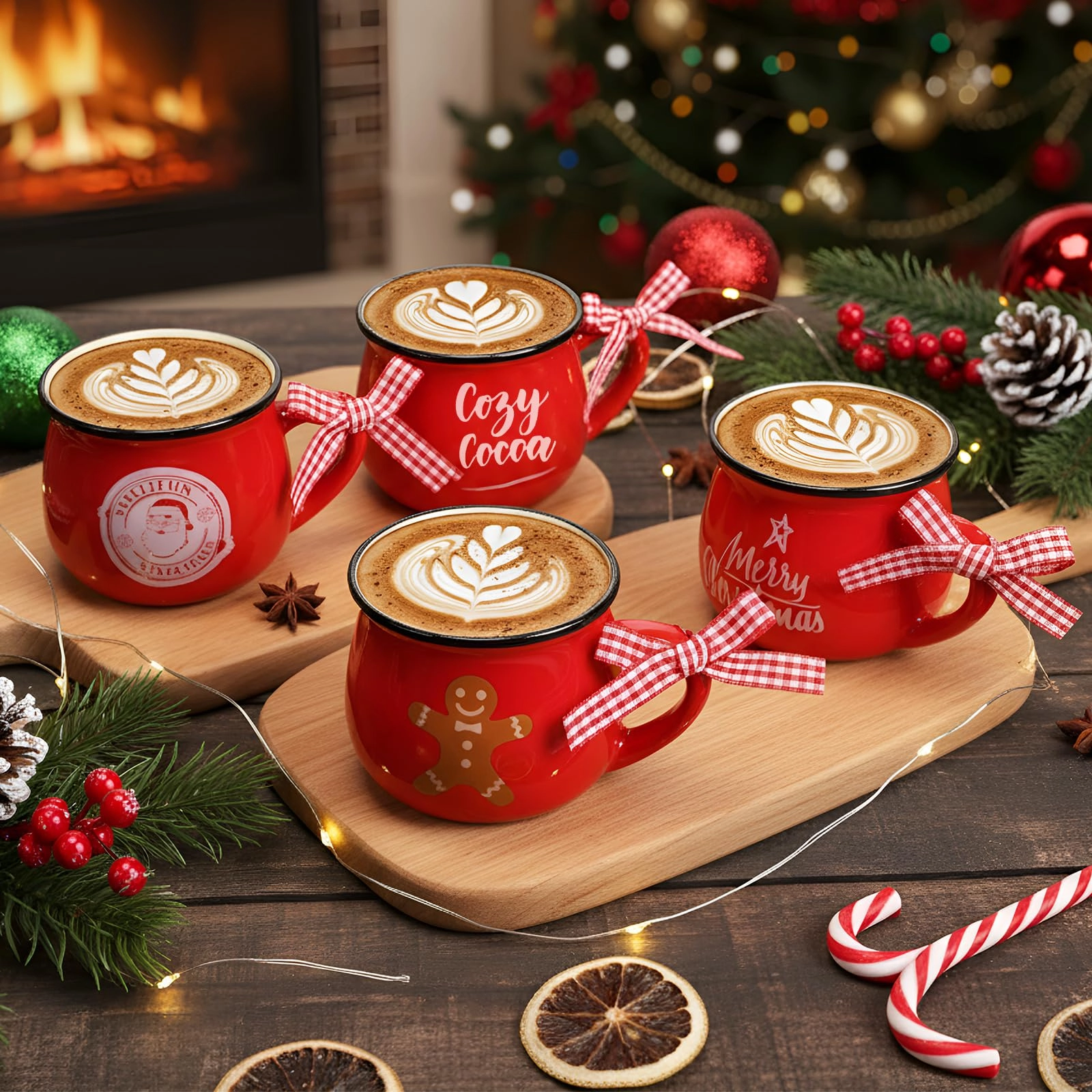 Christmas Coffee Mug - 4 pcs - 150 ml