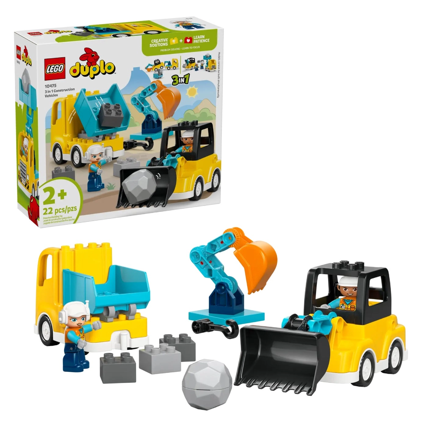 LEGO DUPLO 3 in 1 Construction Vehicles (10475) - Town