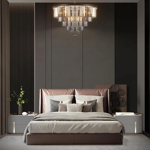 16 Lights Large Crystal Chandeliers - 3 Colors Temperature Adjustable