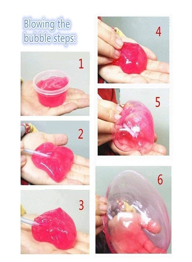 DIY Jelly - 6 Crystal Slime Free Glitter Modelling Clay Tools Kit