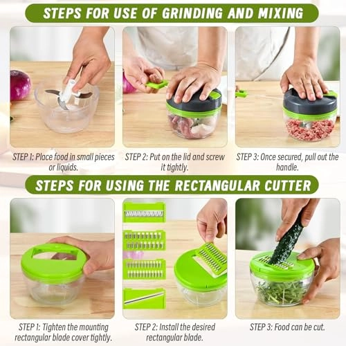 Manual Rope Chopper - 500ml 3 blades