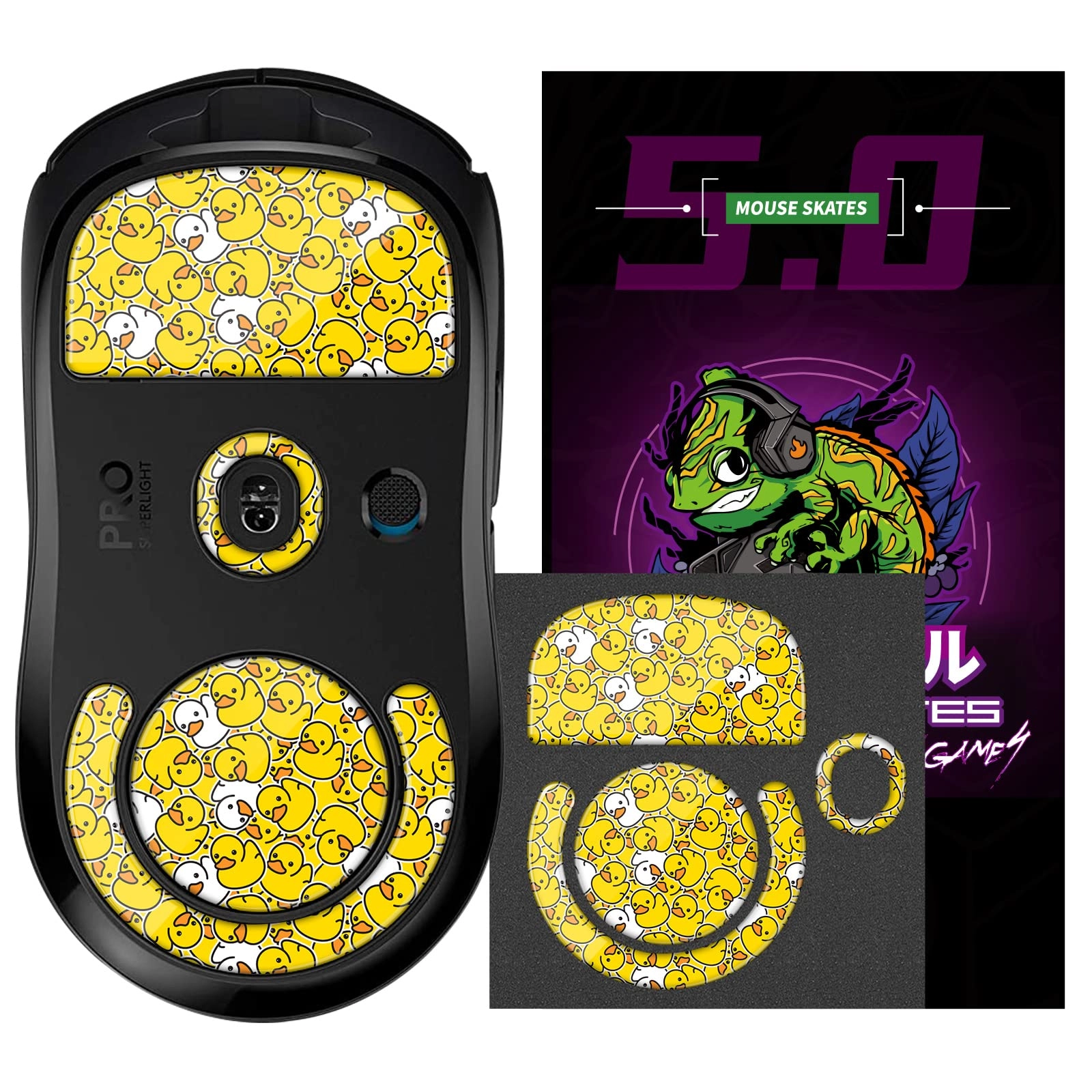 Hotline Games 5.0 Colorful Mouse Feet Skates - Ultra Transparent PTFE for G Pro X Superlight Wireless