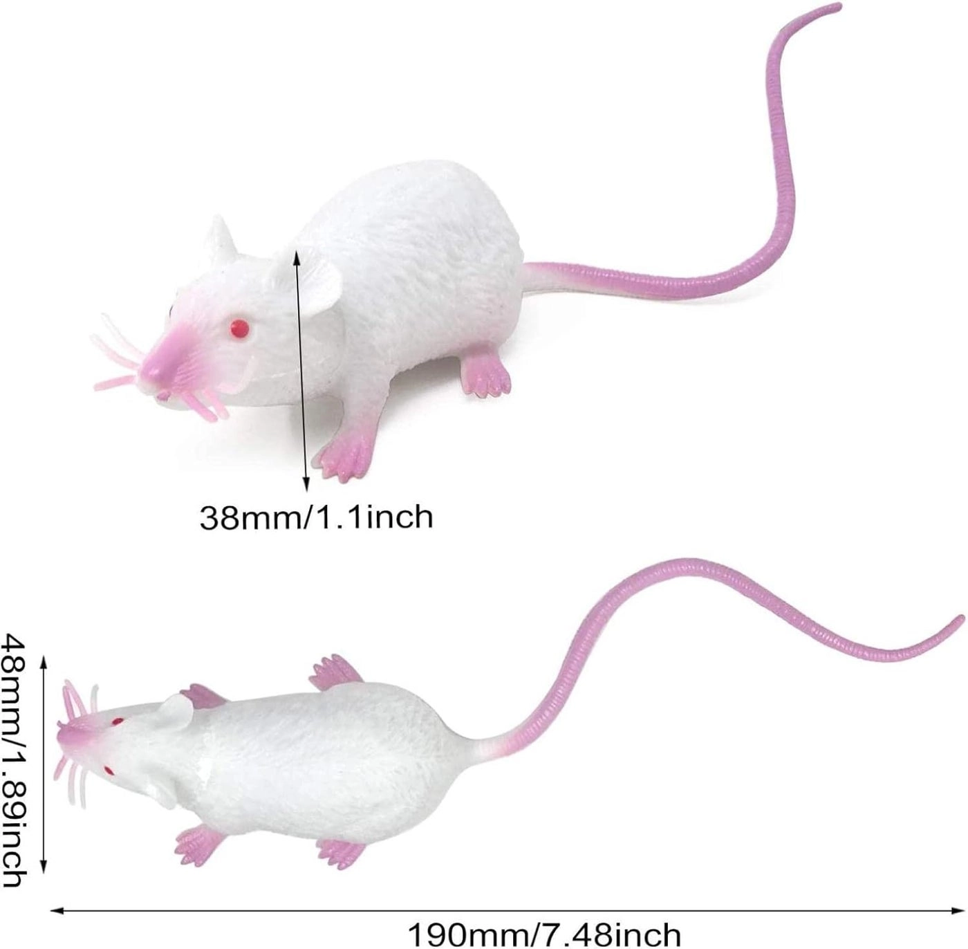 Fake Mouse - 90*48*38mm/7.48*1.89*1.1inch 6pcs