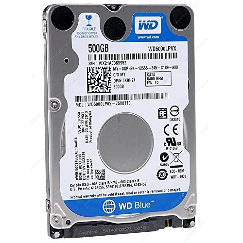 Blue 2.5" 5400rpm 16MB SATA 6Gb/s (WD5000LPCX) - 500GB