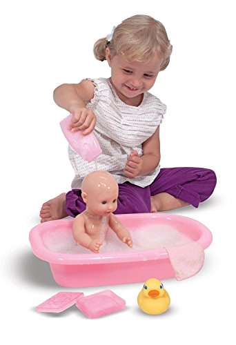 Mine to Love Baby Doll Bathtub - Pink 6 pcs Set