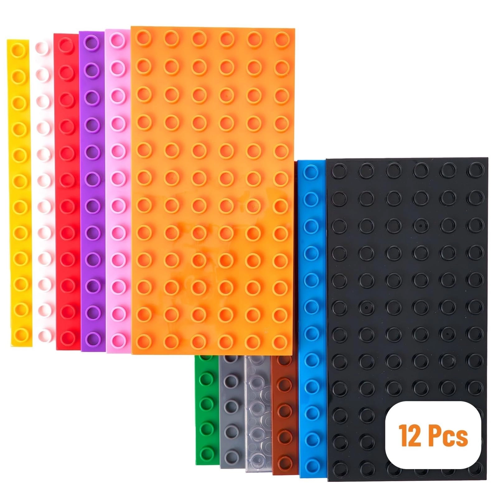 Strictly Briks Big Briks Baseplate Set - 12 Pack