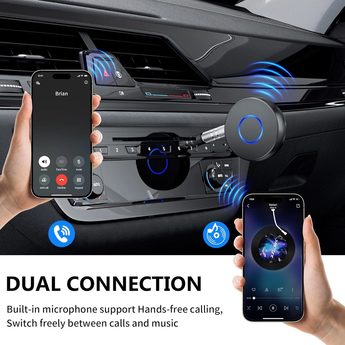Bluetooth Receiver - Bluetooth 4.1 3.5mm battery