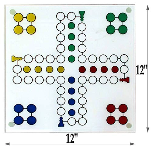 Ludo Drinking Game - 16 Shot Glasses 2 Dice Glass Game Board