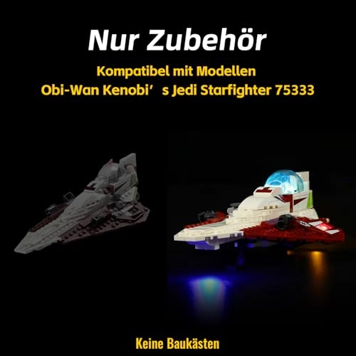 LED Light Set for LEGO 75333 Obi-Wan Kenobi's Jedi Starfighter - Copper Obi-Wan Kenobi's Jedi Starfighter 5V