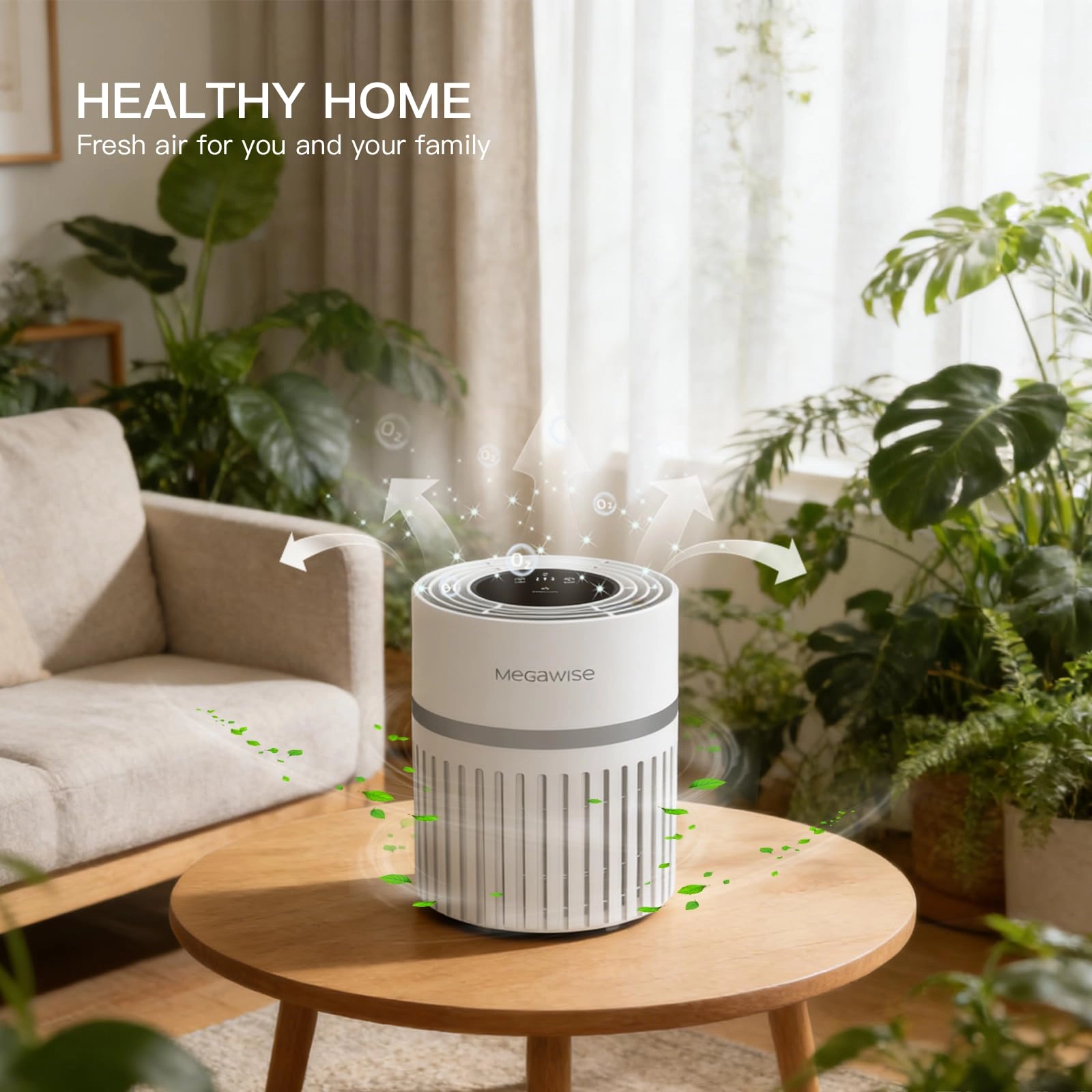 Air Purifier - H13 True HEPA 1076 ft² 25db
