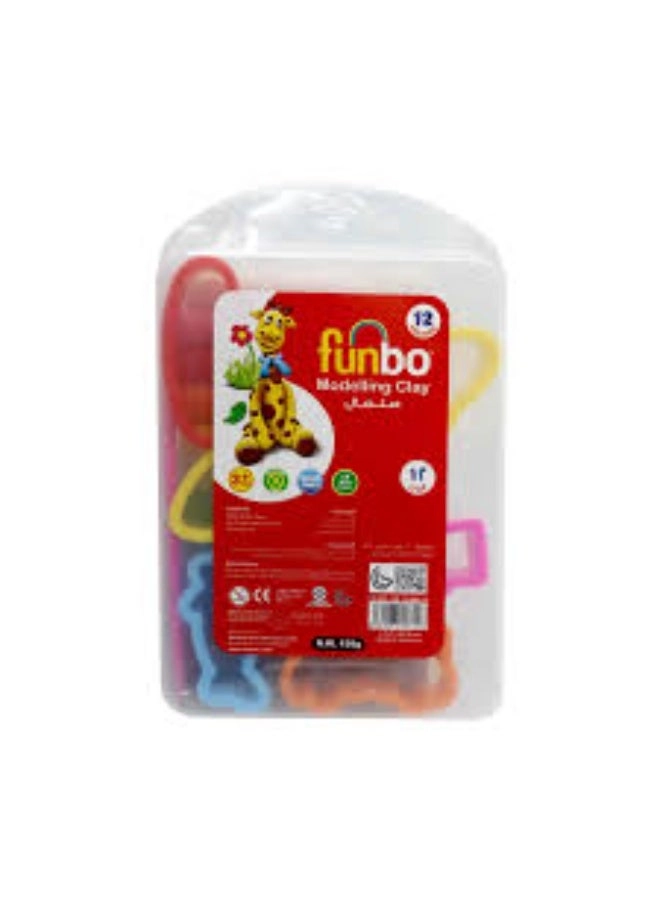 Funbo MODELLING CLAY - 12pcs Non-Toxic Never Dries