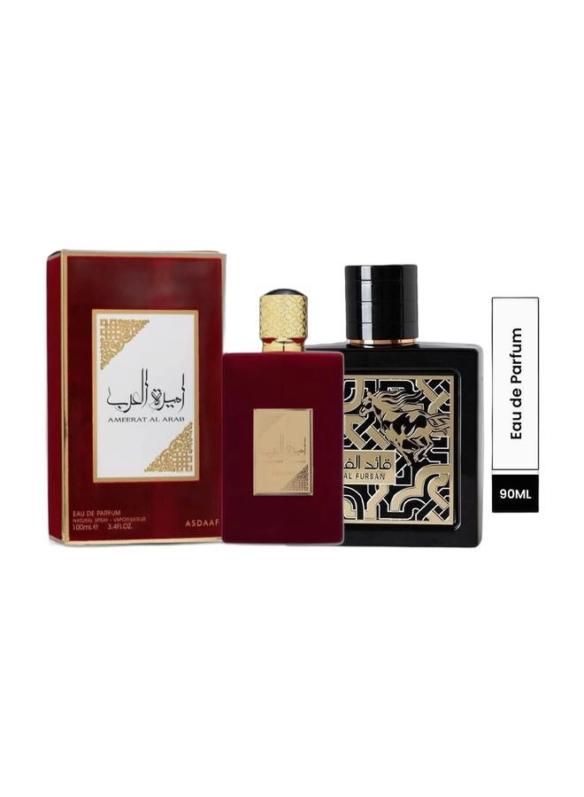 Lattafa Qaed Al Fursan Eau de Parfum 90ml + Ameerat Al Arab Eau de Parfum 100ml