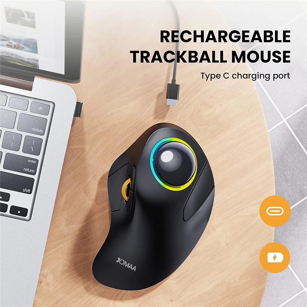 Ergonomic Trackball Mouse - Wireless