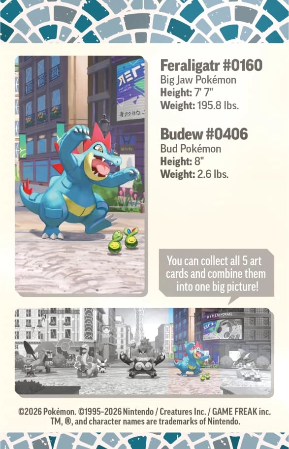 Lumiose City Mini Tin - Feraligatr/Budew 2 Expansion Packs