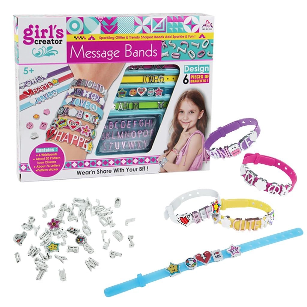 DIY Charm Watch Band And Letter Bracelet Kit - 6+ Multi Colour