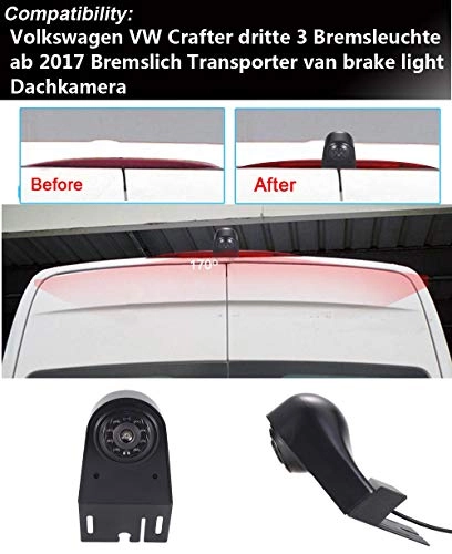 Brake Light Reversing Camera + Rear View Mirror Monitor - Night vision 628 x 586 pixels