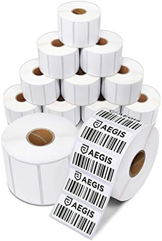 Aegis Adhesives Direct Thermal Labels - 12 Rolls 2 X 1 Inch