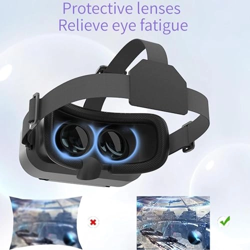 3D Virtual Reality Glasses - Cooling Vents Anti-Glare Lenses 4.7-7.2 Inch