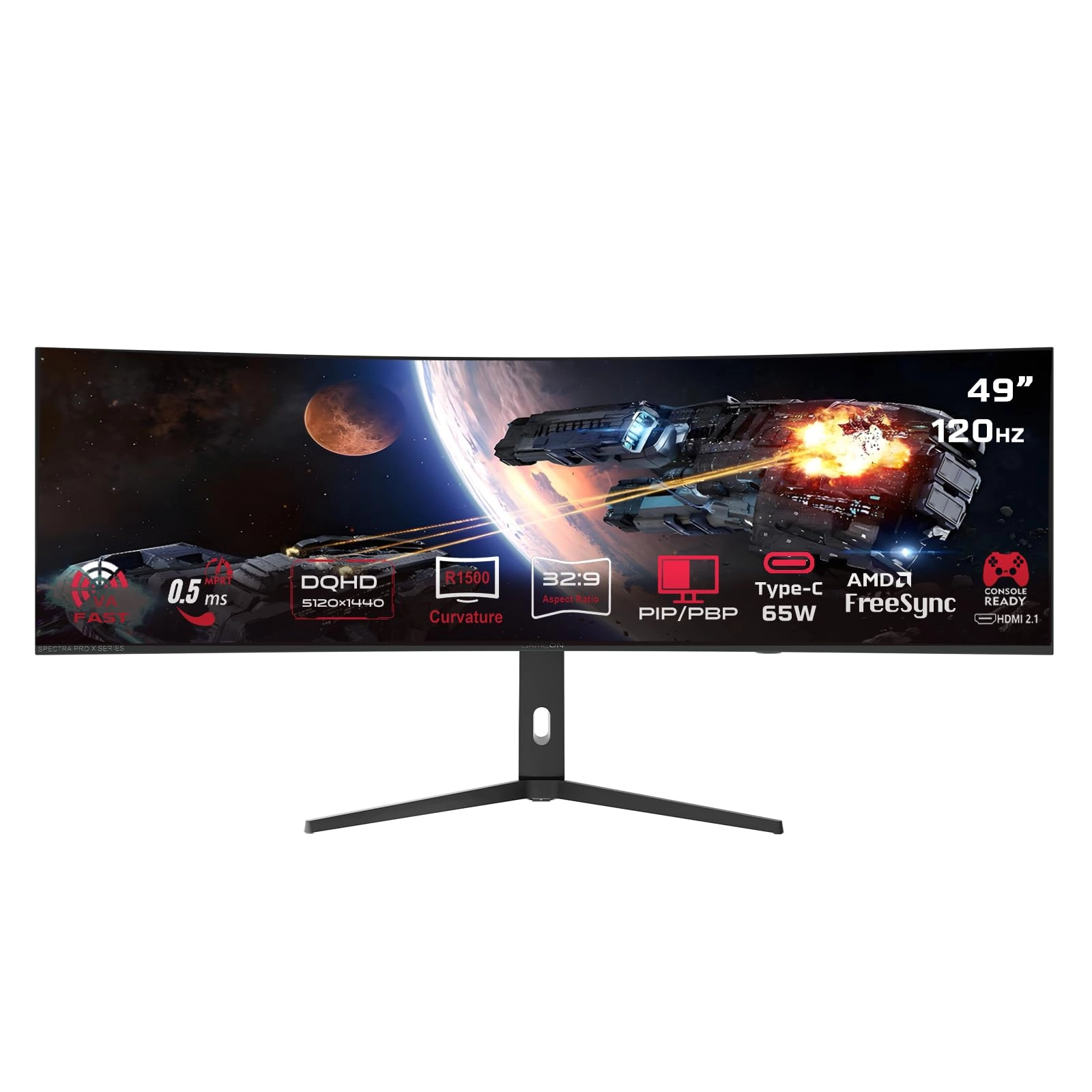 GameOn GOC49DQHD120 - 49 Inch 5120x1440 Pixels