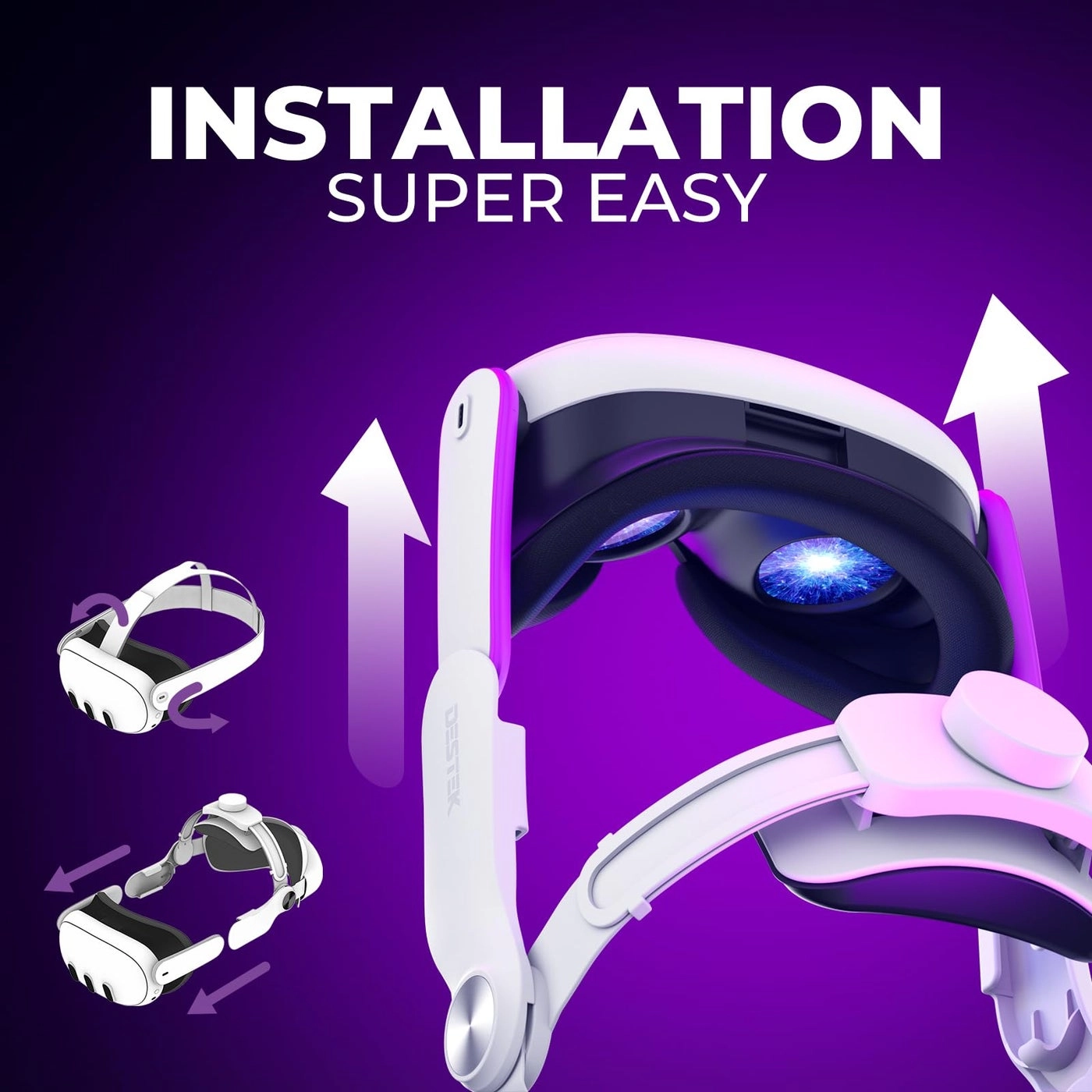 QH3 - Pressure-Free Head Strap Compatible with Meta Quest 3 3S