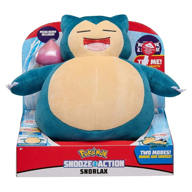 Snorlax Snooze Action 25.7 cm Plush - over 20 unique sounds