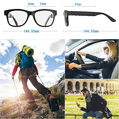 Bone Conduction Glasses - Open-Ear Bluetooth Photochromic